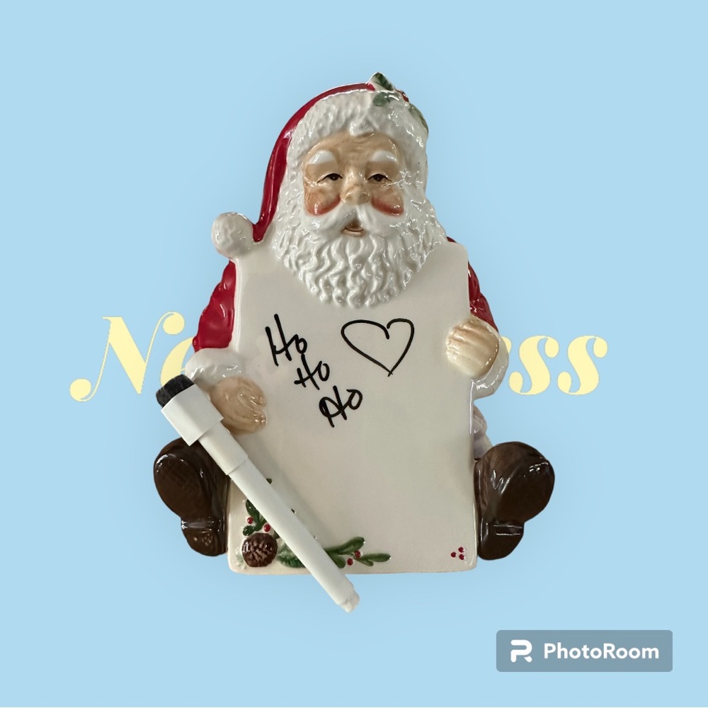 Ceramic Santa white erase board - lovely clean and neat